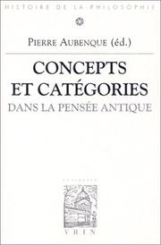 Cover of: Concepts et Catégories dans la pensée antique