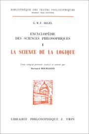 Encyclopédie des sciences philosophiques by Georg Wilhelm Friedrich Hegel
