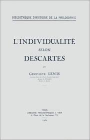 Cover of: L'Individualité selon Descartes