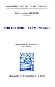 Cover of: Philosophie élémentaire