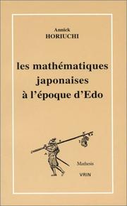 Cover of: Les mathématiques japonaises à l'époque d'Edo