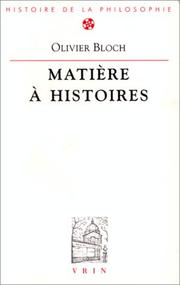 Cover of: Matière à histoires
