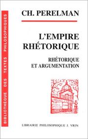 Cover of: L'empire rhétorique by Chaïm Perelman