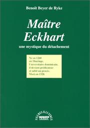 Maître Eckhart by Benoît Beyer de Ryke