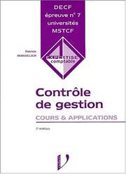 Cover of: Decf : controle de gestion cours n.7