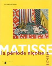 Cover of: Matisse, la période niçoise, 1917-1929 by 