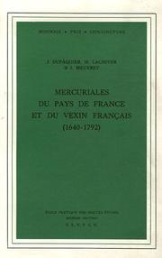 Cover of: Mercuriales du pays de France et du Vexin français, 1640-1792