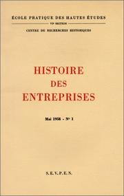 Cover of: Histoire des entreprises, fascicule 1