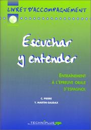 Cover of: Entr. a l'oral espagnol fascicule