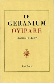 Cover of: Le Géranium ovipare