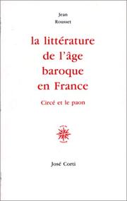 Cover of: La littérature de l'âge baroque en France