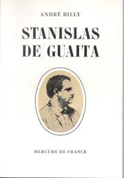 Cover of: Stanislas de Guaita