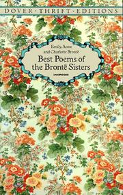 Cover of: Best poems of the Brontë Sisters by Emily Brontë