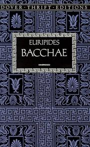 Cover of: Bacchae by Euripides