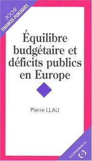 Cover of: Equilibre dudgetaire et deficits publics en europe