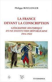 Cover of: La France devant la conscription