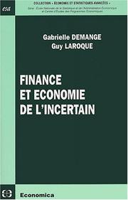 Cover of: Finance et économie de l'incertain