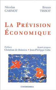 Cover of: La Prévision économique