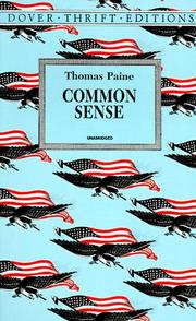 Cover of: Common sense by Thomas Paine