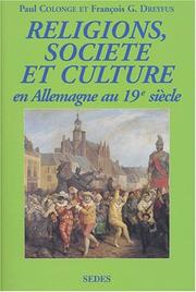 Cover of: Religion et culture en Allemagne