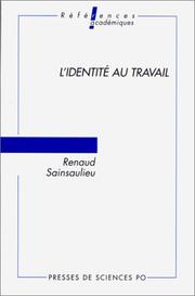 Cover of: L'identité du travail