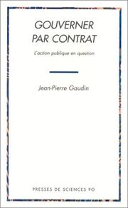 Cover of: Gouverner par contrat