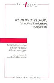 Cover of: Mots de L'Europe by Emiliano Grossman