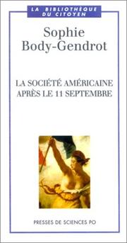 Cover of: La Société américaine après le 11 septembre