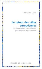 Cover of: Le retour des villes européennes