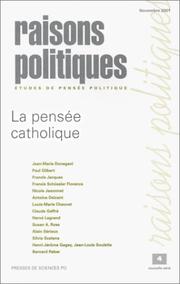 Cover of: Raisons politiques, numéro 4, novembre 2001  by 