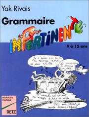 Cover of: Grammaire impertinente, 9-15 ans