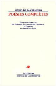 Cover of: Poésies complètes by Mário de Sá-Carneiro