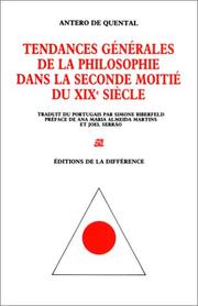 Cover of: Tendances générales de la philosophie dans la seconde moitié du XIXe siècle