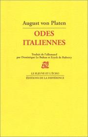 Cover of: Odes italiennes