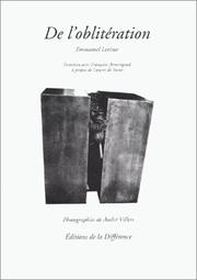 Cover of: Miroir oblique de l'oblitération, volume 2 by Lévinas