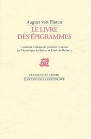 Cover of: Le Livre des épigrammes