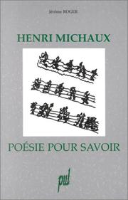 Cover of: Henri Michaux  by Jérome Roger