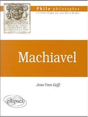 Cover of: Machiavel (1469-1527)