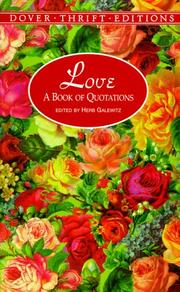 Cover of: Love: A Book of Quotations (Dover Thrift Editions)