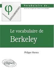 Le vocabulaire de Berkeley by Philippe Hamou