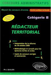 Cover of: Rédacteur territorial