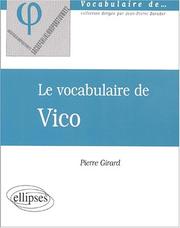 Cover of: Vocabulaire de vico by Girard