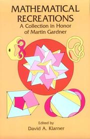 Cover of: Mathematical Recreations: A Collection in Honor of Martin Gardner