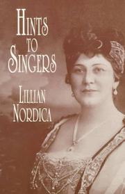 Cover of: Hints to singers