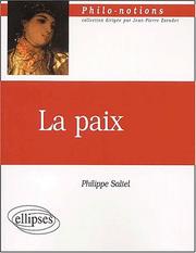 Cover of: La paix