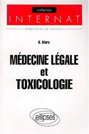 Cover of: Médecine légale et toxicologie