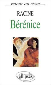 Cover of: Bérénice: tragédie