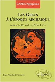 Cover of: Les Grecs à la période archaïque by Corvisier