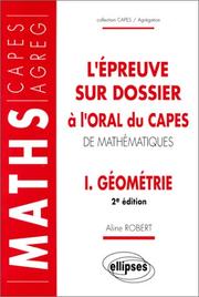 Cover of: L'épreuve sur dossier à l'oral du CAPES de mathématiques