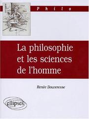Cover of: La philosophie et les sciences de l'homme